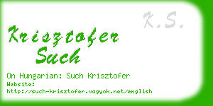 krisztofer such business card